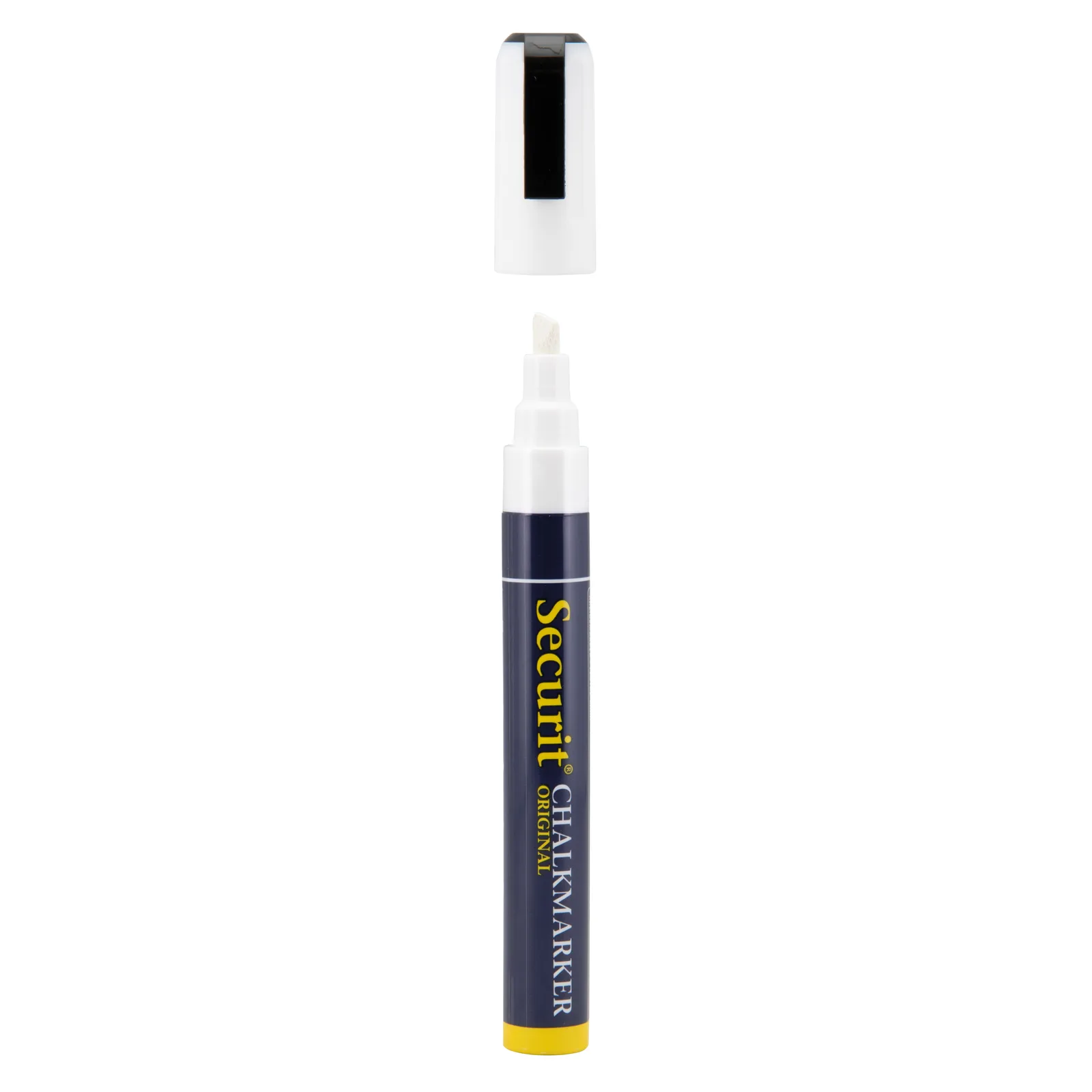Securit® Feutre-craie à encre liquide - Blanc - Taille de mine 2-6mm biseautée