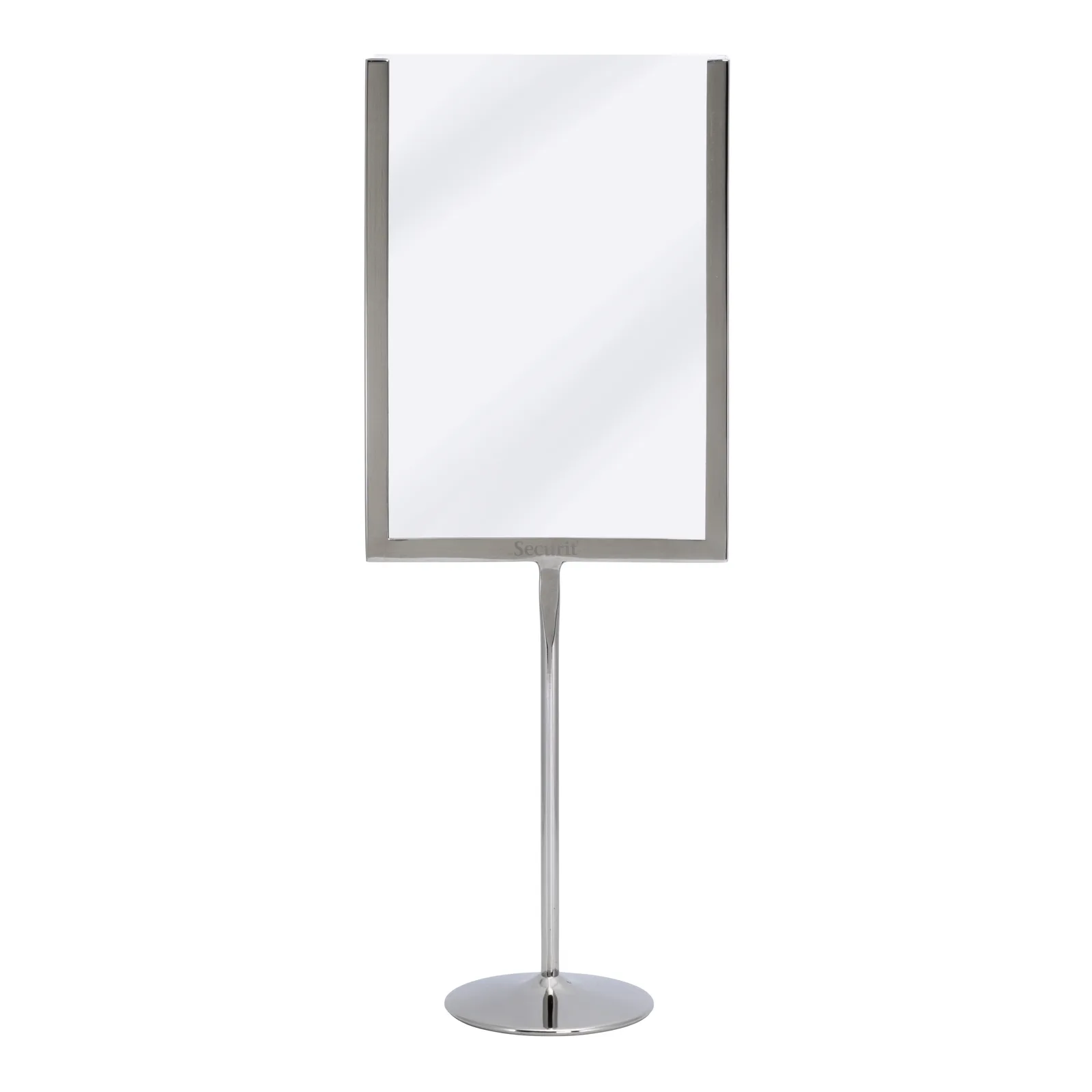 Securit® Porte-affiche métallique avec ardoise noire A5 - Inox
