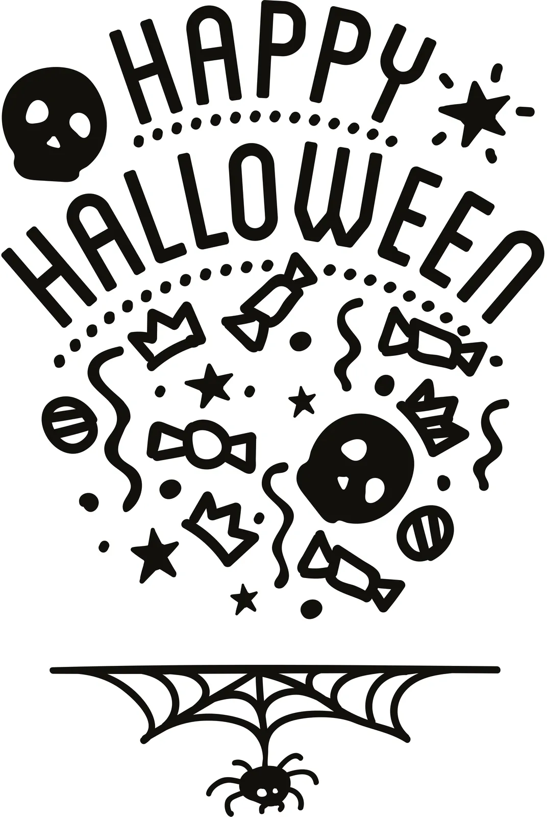 Securit® Lot de 3 Pochoirs pour Fenêtre A2 - Thème Halloween - Feutre-craie inclus