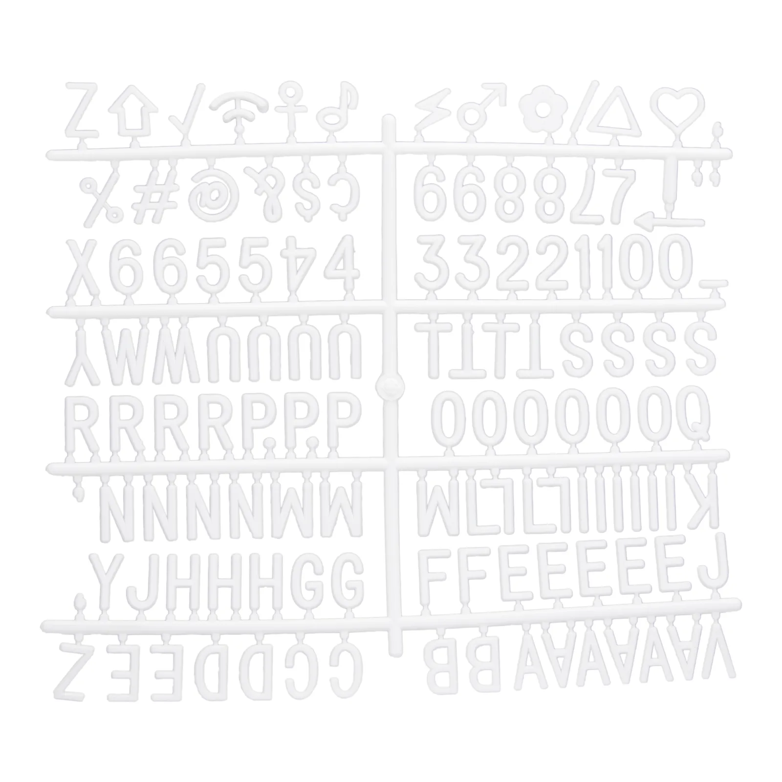 Securit® Kit de Lettres pour Tableaux à lettres 40x60cm et 60x80cm - 256 lettres, chiffres et icônes acryliques